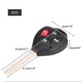 thumbnail image 5 of Qiilu Étui Coquille de Clé à 4 Boutons pour Télécommande pour Toyota Corolla Camry Matrix RAV4, Coquille de Clé à Distance, Coquille de Clé, 5 of 5