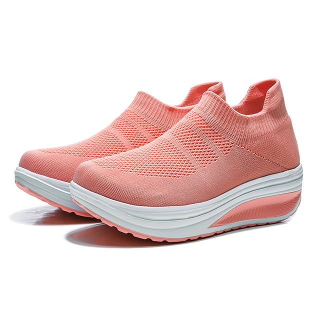 LSLJS Sport Chaussures pour Femmes Tissées en Maille Respirante Ajourée Mode Décontractée Chaussures de Course, Espadrilles pour Femmes