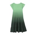 thumbnail image 3 of RXIRUCGD 2025 Vêtements d'Été pour Enfants Mode Filles Nouvelle Robe d'Été à Manches Courtes Poches à Volants Col Rond Imprimé, 3 of 4