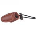 thumbnail image 3 of 2pcs Leather Thumb Ring Finger Guard Tab Glove Bow Protection Brown, 3 of 11