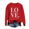thumbnail image 1 of Penkiiy Chandails de la Saint-Valentin pour Femmes avec Cœur Rouge Graphique Chandail à Manches Longues Col Rond Chandail de la Saint-Valentin TP Rouge, 1 of 4