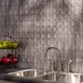 thumbnail image 2 of Fasade 18in x 24in Backsplash Panel 5 Pack Traditional Style Crosshatch Silver, 2 of 5