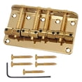 thumbnail image 1 of 80mm 4 Strings Bass Bridge Tailpiece Metal Replacement Saddle Bridge with Screws Aureate, 1 of 8
