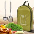 thumbnail image 2 of 8 Piece/set Camping Cookware Portable Hiking Indoor Outdoor BBQ Dinnerware RV Trailer Backpacking Equipment Stove Cooking Green, 2 of 9