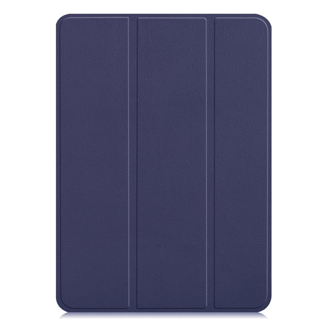 PANDACO Navy Leather Folio Case with Smart Cover for iPad Pro 12.9-inch (2018-2021)
