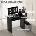 thumbnail image 4 of HOMCOM Computer Desk with Fabric Drawer & Keyboard Tray, Study Desk, Black, 4 of 10