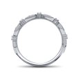 thumbnail image 2 of 1/4ct Diamond Wedding Ring Womens Stackable Anniversary Ring 14k White Gold, 2 of 3