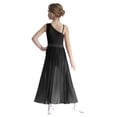 thumbnail image 2 of LiiYii Robe de Danse Lyrique pour Filles Ballet Patinage Artistique Longue Robe Justaucorps de Gymnastique Sans Manches Noir 14, 2 of 8