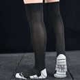 thumbnail image 4 of RXIRUCGD Children's Sports Socks Solid Color Football Socks High Tube Socks Knee High Socks( Black, Size:S ), 4 of 4