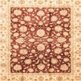 thumbnail image 1 of Ahgly Company Indoor Square Abstract Brown Gold Oriental Area Rugs, 7' Square, 1 of 6