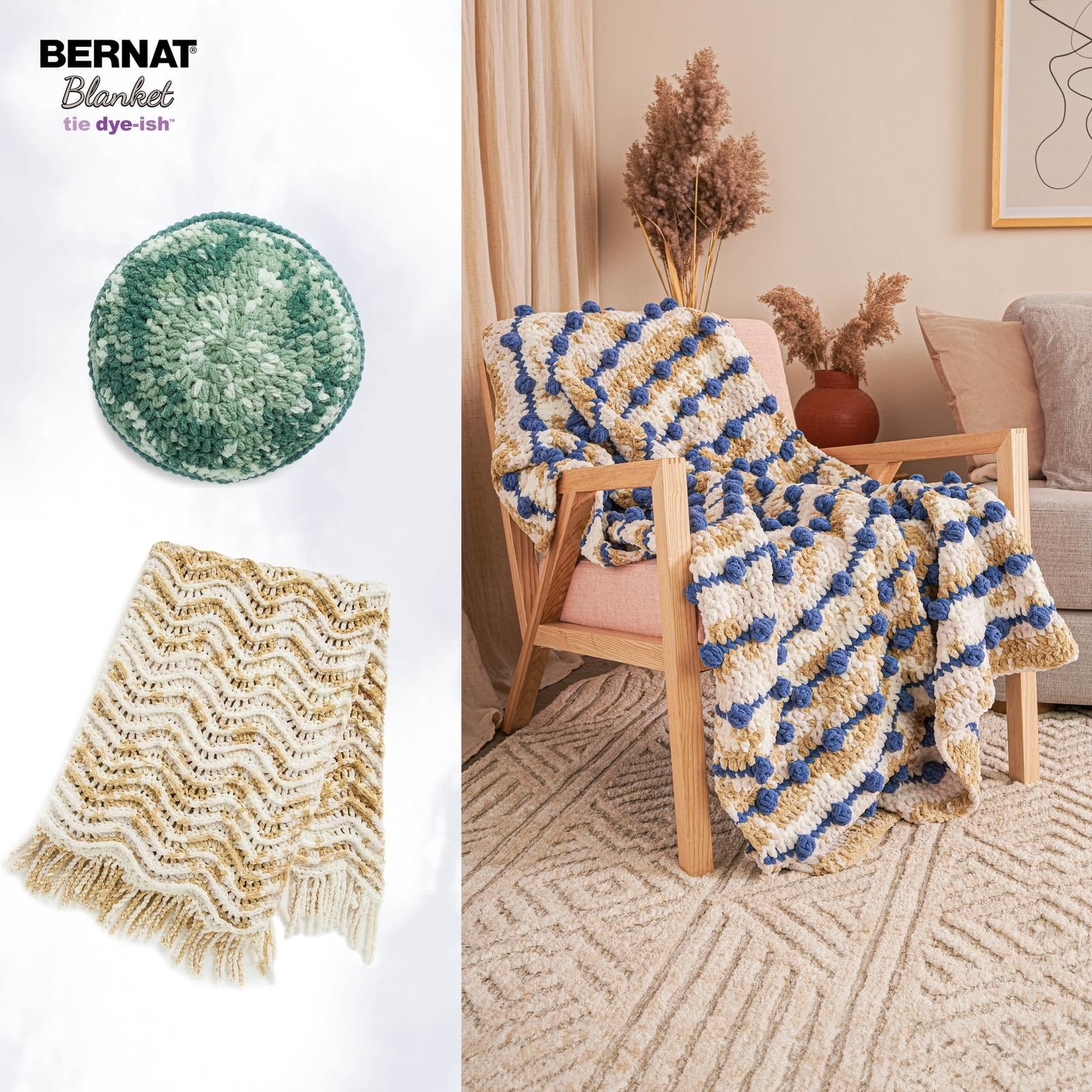 Bernat® Blanket Tie Dye-ish™ Yarn, Polyester #6 Super Bulky, 10.5oz/300g, 220 Yards