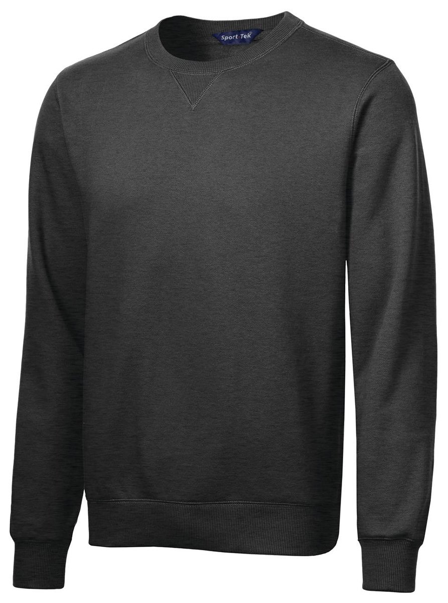 SPORT-TEK Chandail en Molleton Ras du Cou pour Hommes, 3TG, Graphite Chiné