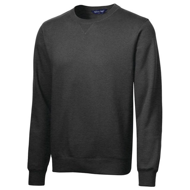 Sport-Tek Chandail en Molleton Ras du Cou pour Hommes, 2TG, Graphite Chiné