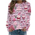 thumbnail image 1 of Pisexur Chandail en Molleton de Noël pour Femmes Sans Capuche Imprimé Graphique Vacances Col Rond Chandail en Molleton Ample Surdimensionné Automne Mode Décontracté Pull à Manches Longues pour Femmes, 1 of 4