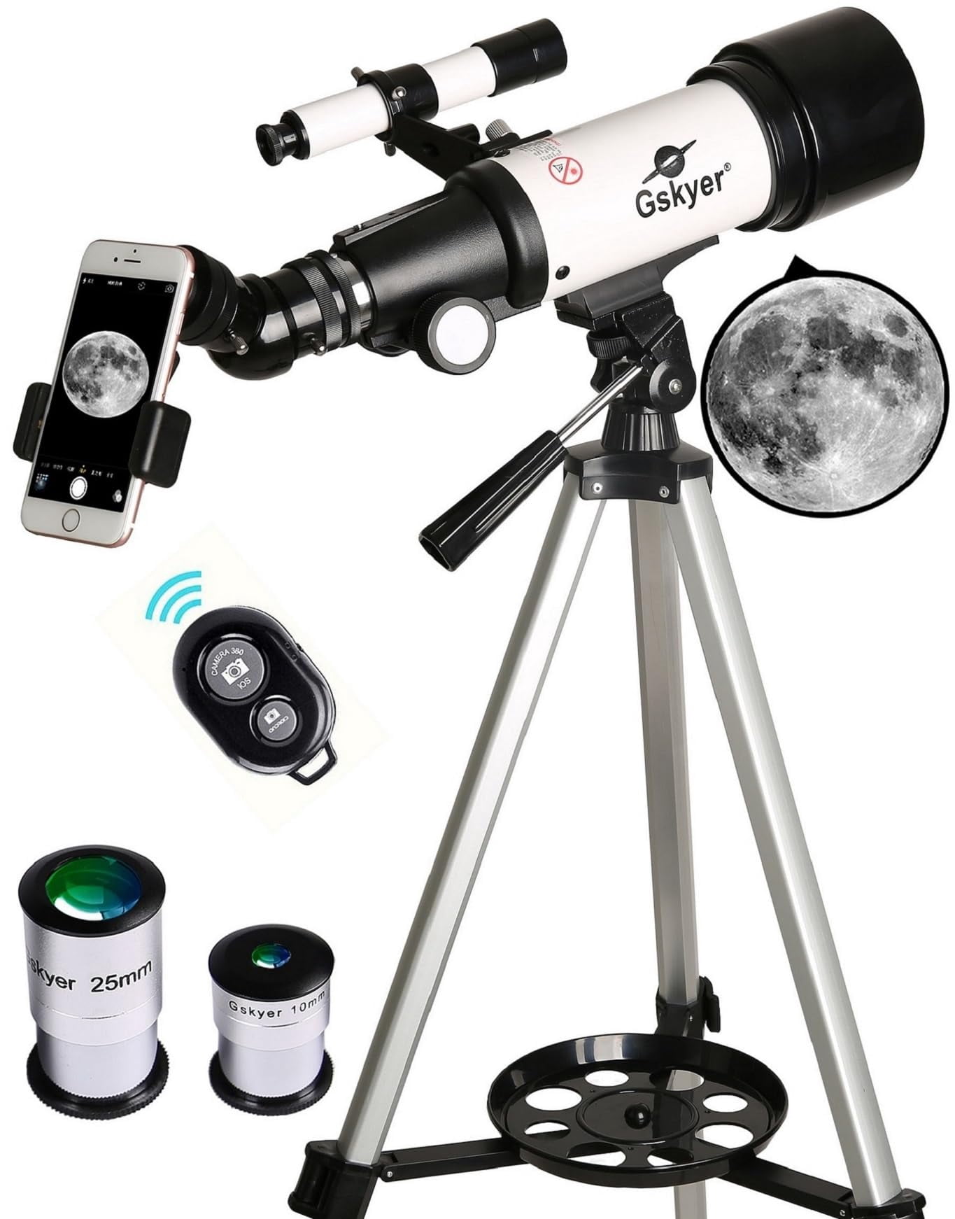 Gskyer Telescope, 70mm Aperture 400mm AZ Mount Astronomical