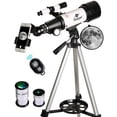 thumbnail image 1 of Gskyer Telescope, 70mm Aperture 400mm AZ Mount Astronomical Refracting Telescope for Kids Beginners - Travel Telescope with Carry Bag, Phone Adapter and Wireless Remote., 1 of 8