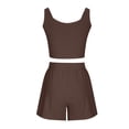 thumbnail image 2 of Birdeem Womens Spring and Summer Solid Tank Top Shorts Two Piece Casual Home Set, 2 of 9