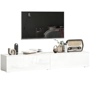 HOMCOM 70.9" Floating TV Stand for 75" TVs Media Console High Gloss White
