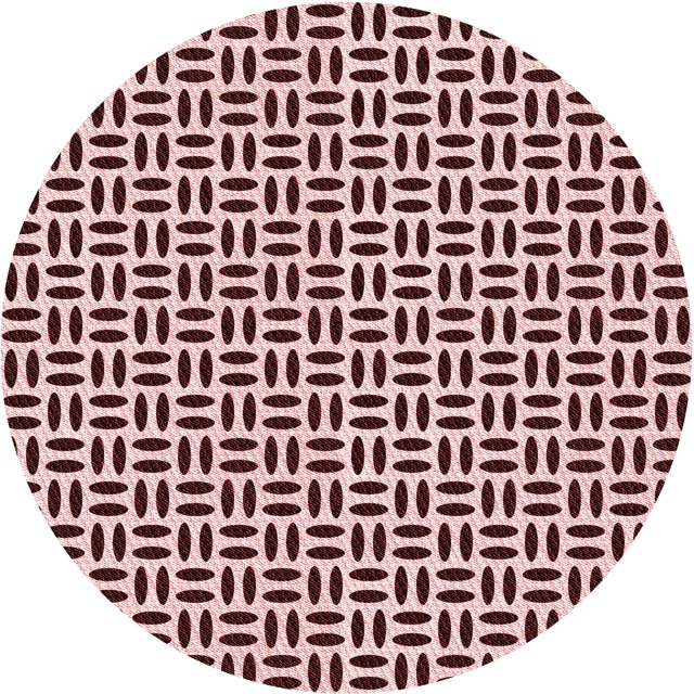 Ahgly Company Machine Washable Indoor Round Transitional Pink Area Rugs, 6' Round