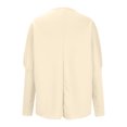 thumbnail image 3 of Besolor Womens Spring Fall Tunic Tops Ladies Crewneck Long Sleeve T-Shirt Casual Solid Color Spring Fall Going out Blouse, 3 of 5