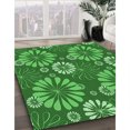 thumbnail image 3 of Ahgly Company Tapis d'Intérieur Lavable en Machine Carré Vert Transitionnel, 5 Pieds Carré, 3 of 7