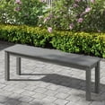 thumbnail image 2 of Gymax 2PCS 55'' HDPE Outdoor Bench Weatherproof Backless Patio Garden Bench Gray, 2 of 10