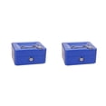 thumbnail image 1 of ZheElen Lightweight Portable Metal Money Box - Cash Safe And Organized Easy To Money Box With Double Layer blue 2Set, 1 of 6