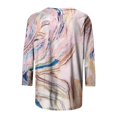 thumbnail image 4 of T-shirts pour Femmes Coupe Ample Mode pour Femmes T-Shirt Imprimé Manches 3/4 Blouse Col Rond Hauts Décontractés T-Shirts Femmes Coupe Ample T-Shirts pour Femmes Coupe Ample T-Shirts pour Femmes Mode, 4 of 5
