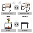 thumbnail image 4 of Patiojoy 3 PCS Patio Rattan Wicker Chair Table Set Wicker Rattan Furniture Beige, 4 of 7
