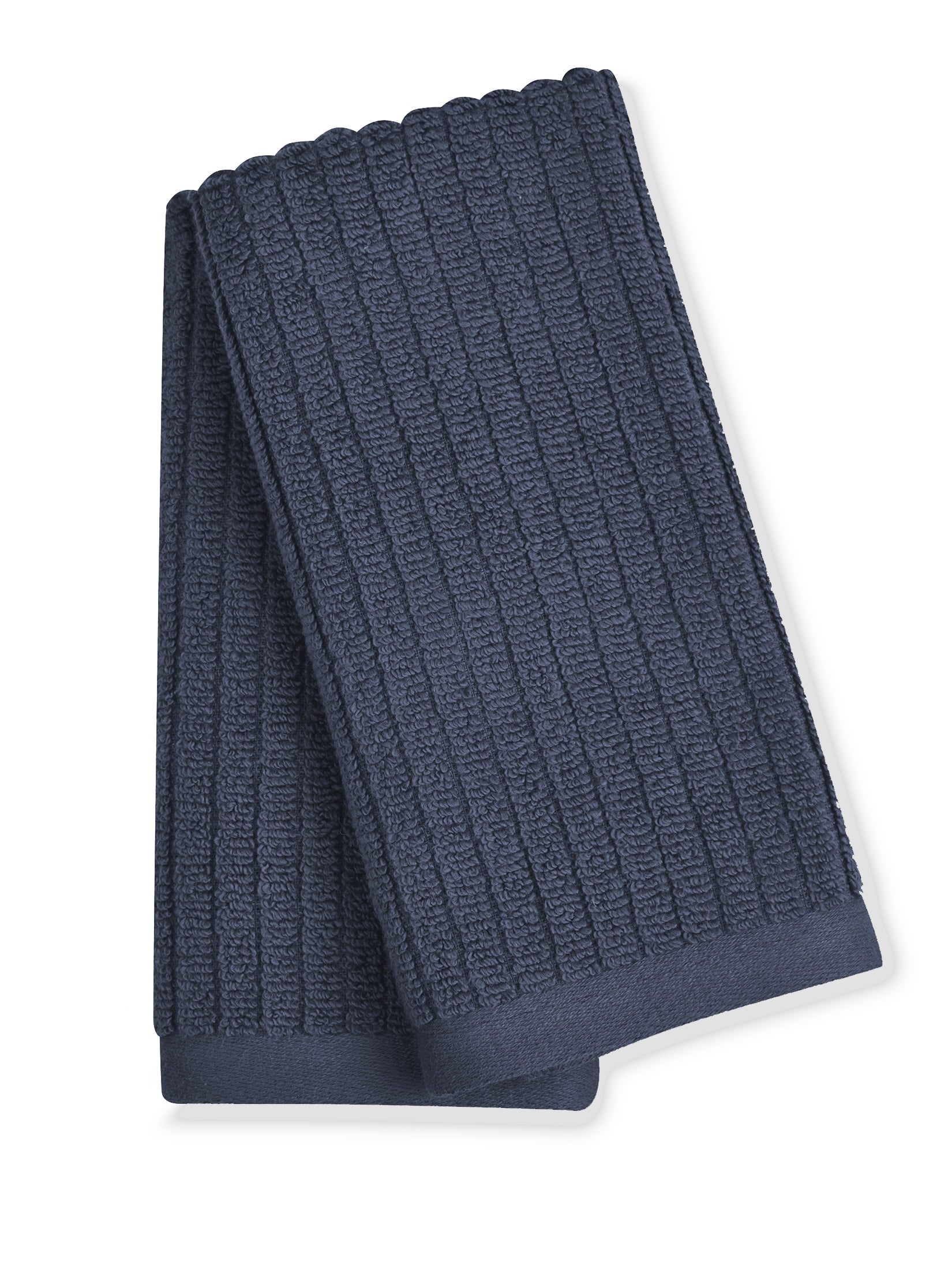 Splendor Home Zero Twist Quick Dry Hand Towels 600GSM, 16"x30", Set of 2, Navy