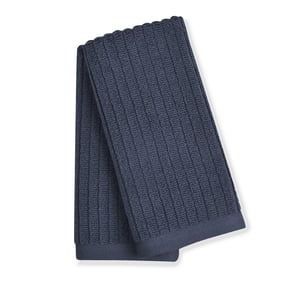 Splendor Home Zero Twist Quick Dry Hand Towels 600GSM, 16"x30", Set of 2, Navy
