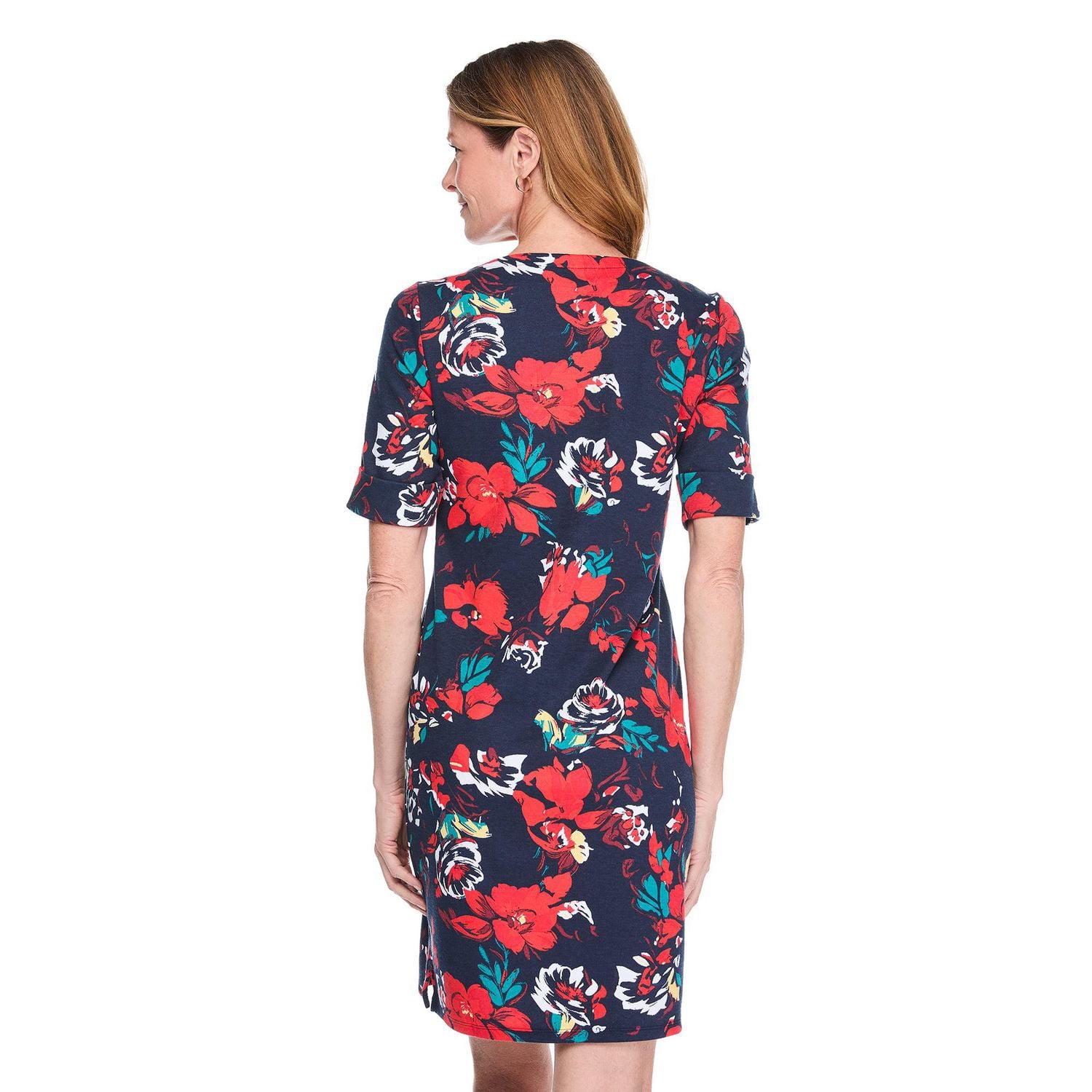 Robe imprimée à encolure bateau Karen Scott pour femmes