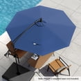 thumbnail image 2 of Gymax 10 FT Patio Offset Umbrella w/ X-shaped Base Infinite Tile & 360° Rotation Navy, 2 of 10