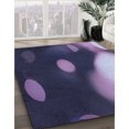 thumbnail image 3 of Ahgly Company Tapis Rond Lavable en Machine Intérieur Transitionnel Violet Moyen, 6 Pieds Rond, 3 of 7