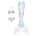 thumbnail image 1 of Wangsaura Girls Swimsuit, Princess Bikini Set 3 Pieces Bathing Suit Cosplay Costume, 1 of 8