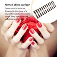 thumbnail image 2 of Ensemble de Faux Ongles Style Français Résistants aux Rayures Ongles Pressés Couverture Complète Amovibles Ajustables Autocollants de Manucure Type 4, 2 of 7