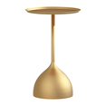 thumbnail image 1 of DOLITY Petite Table d'Appoint Ronde Ornement Table Basse pour Balcon Intérieur Salon Or, 1 of 9