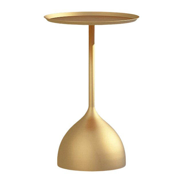 DOLITY Petite Table d'Appoint Ronde Ornement Table Basse pour Balcon Intérieur Salon Or
