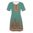 thumbnail image 3 of Cameland Robe d'Été pour Femme, Mode Bord de Mer, Décontractée, Imprimée, à Manches Courtes, à Col Rond, 3 of 4