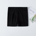 thumbnail image 2 of Kids Girls Dance Shorts Solid Color Breathable Bike Shorts Black 8-9 Years, 2 of 4