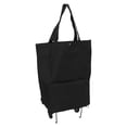 thumbnail image 1 of Foldable Shopping Cart, Wheeled Shopping Bag Multifunctional Large Capacity  For Travel Black, 1 of 8