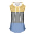 thumbnail image 3 of IROINID Débardeurs Amples pour Femmes, Haut à Capuche Sport Imprimé Col Rond Ample Surdimensionné Jaune L, 3 of 3