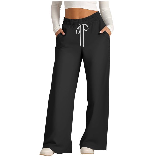Pantalon Grand Simua Femme Taille Haute Mode Décontracté Pantalon Palazzo