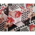 thumbnail image 4 of oneOone Silk Tabby Red Fabric Triangle Geometric Fabric For Sewing Printed Craft Fabric By The Yard 42 Inch Wide, 4 of 4