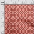 thumbnail image 2 of oneOone Silk Tabby Red Fabric Geometrical Craft Projects Decor Fabric Printed By The Yard 42 Inch Wide, 2 of 4