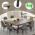 thumbnail image 2 of Farmhouse Dining Table for 8 – 71 Inch Rectangular Kitchen Dining Table, Rustic Brown Wood Dining Room Table with Adjustable Feet for Kitchen, Dining Room or Living Room, 2 of 6