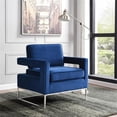 thumbnail image 2 of Meridian Furniture Noah Navy Velvet Accent Chair, 2 of 9