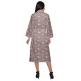 thumbnail image 3 of Moomaya Printed Robe For Girls Cotton Bathrobes For Women Wrap Dressing Gown, 3 of 6