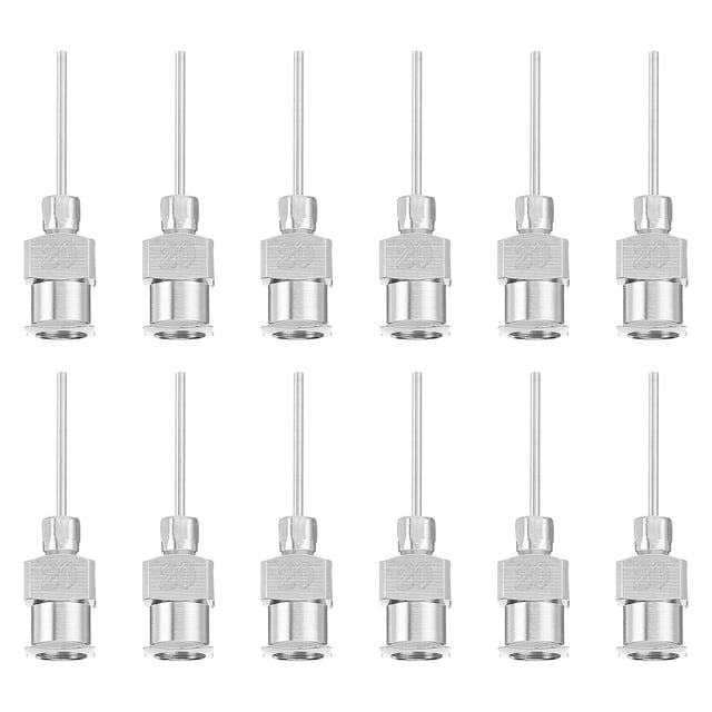 12 Pcs Aiguilles de Distribution en Acier Inoxydable Non Pliantes Précision Précision Pointes Émoussées