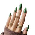 thumbnail image 1 of RYGRZJ Single Color Nail Stickers, Finished Nail Art Stickers, Medium Length, 1 of 1